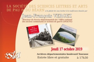 Conférence publique aux archives départementales le jeudi 17 octobre 17h30 par JF Vergez